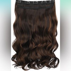 24” human hair blend extensions.